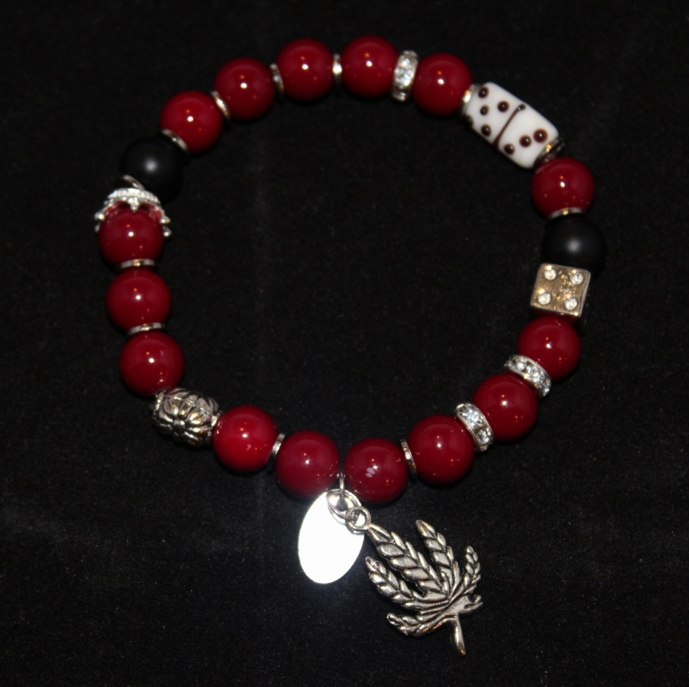 Red and Black Onyx bracelet